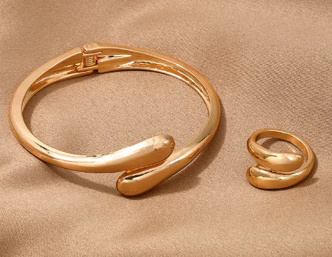 Geometric Metal Jewelry Set